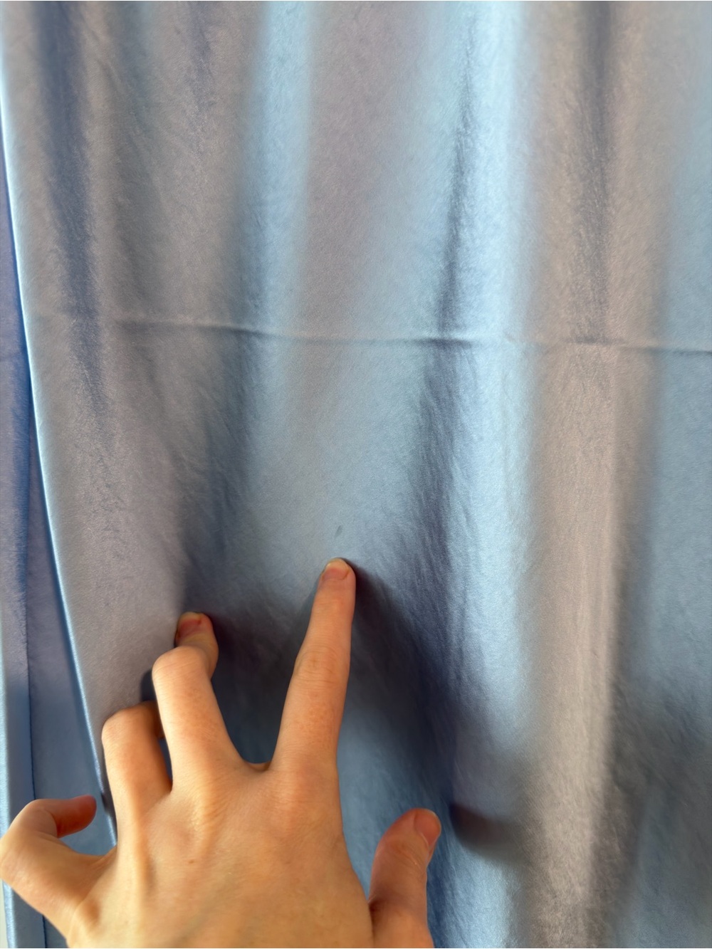 Express Light Blue Satin Slip Dress - Picture 3 of 7